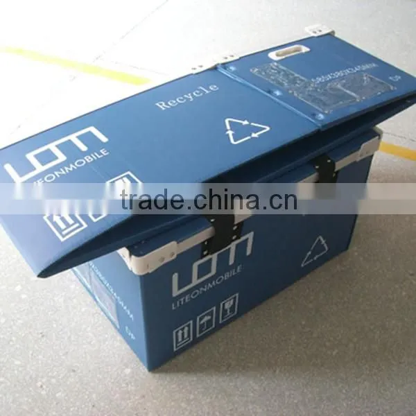 Foldable Corrugated Plastic Storage Box with Lid
