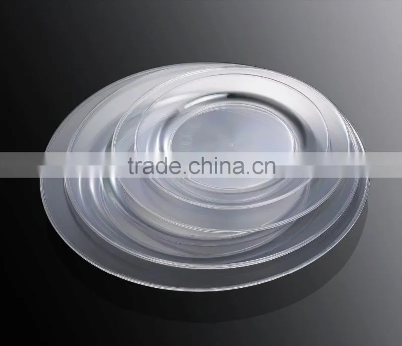 6"Disposable Plate For Party,Plastic Round Dinner Plate with Silver Coated