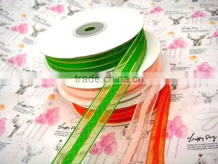 2011 green decoration christmas mesh ribbon