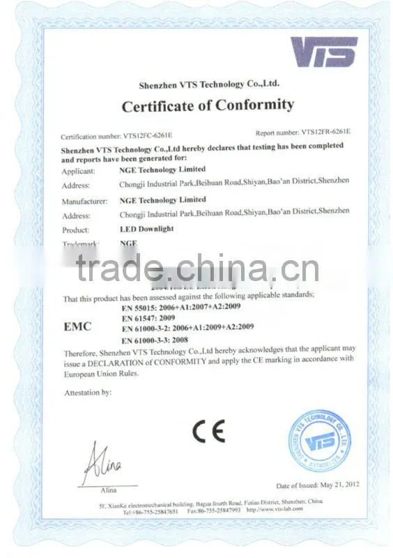 Samsung SMD 4 Inch 10 watt led down lights manufacturer