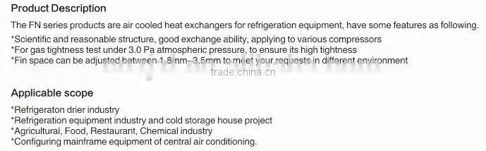 Cold Room Radiator Condenser , Heart Exchange Evaporator