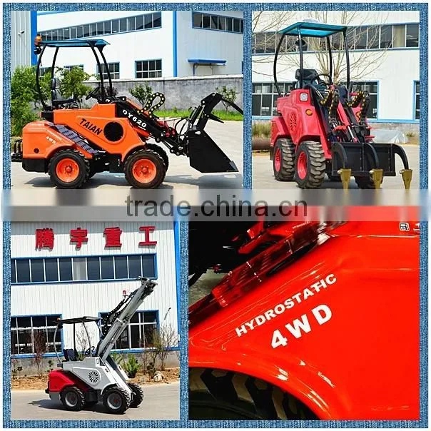 rated load small front end wheel loader articulated