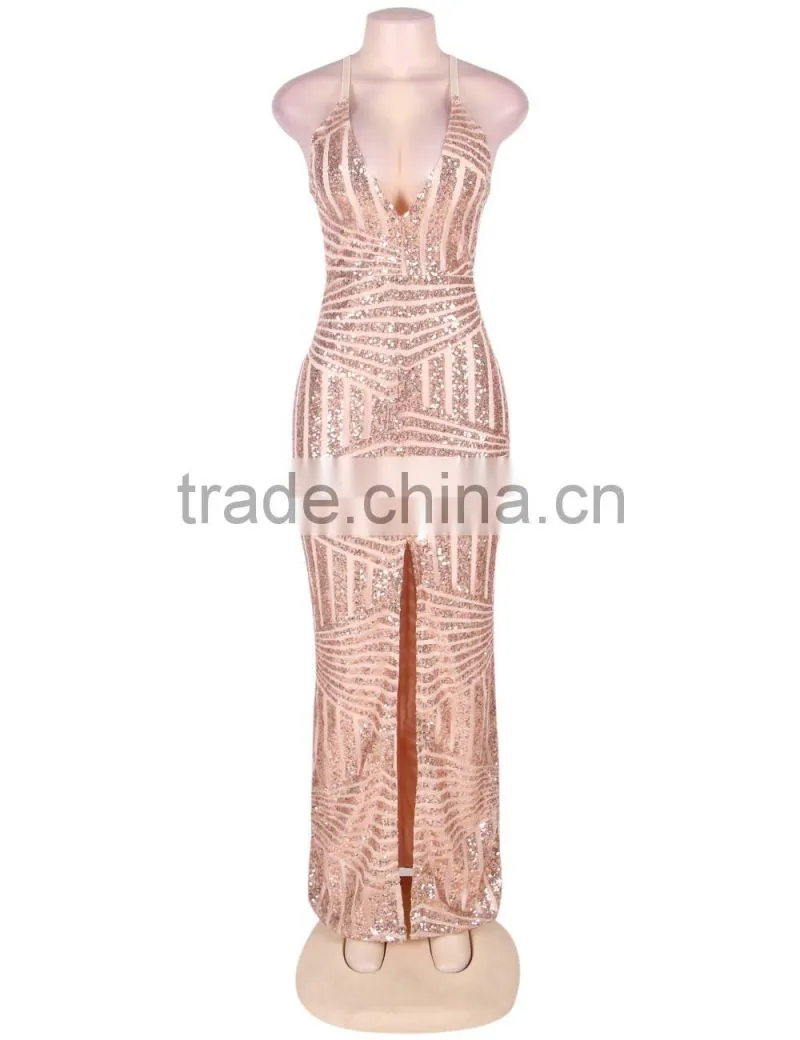 2016 Fashion design mermaid black maxi dress long one piece dress