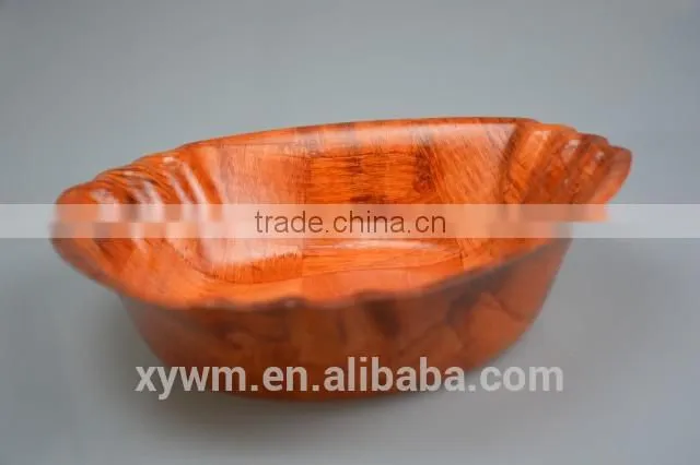Peach shape of woven wooden plate and dish
