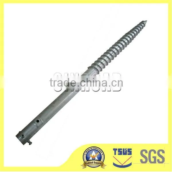 Flange ground screw, solar mounting screw, ground anchor