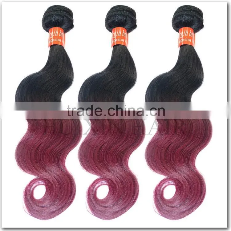 Black & Light Brown Two Tone Human Hair