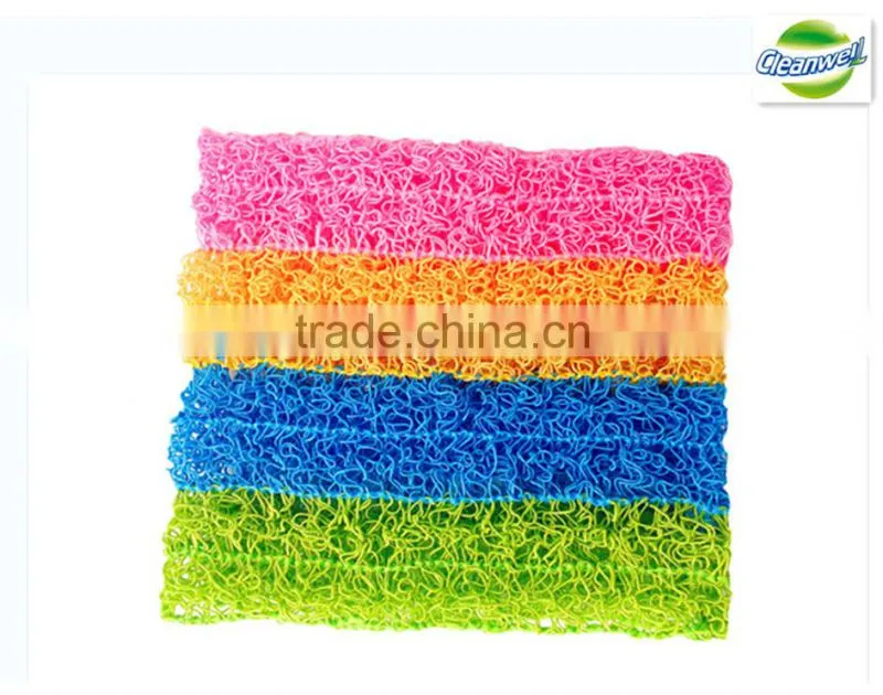 plastic non-scratch scouring pad with spiral scourer