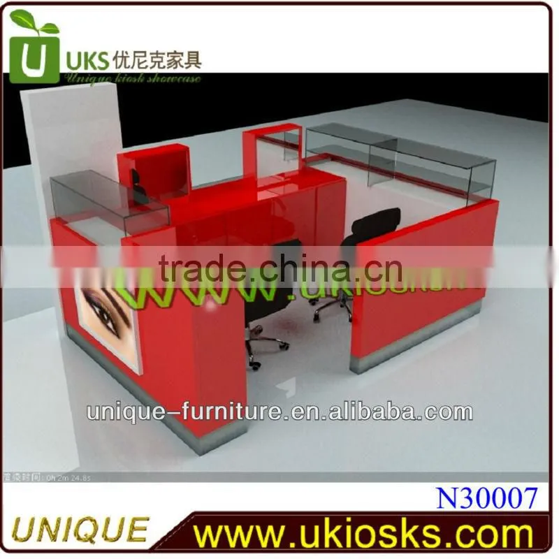 Easy assemble eyebrow threading kiosk | eyebrow threading kiosk used in mall for sale