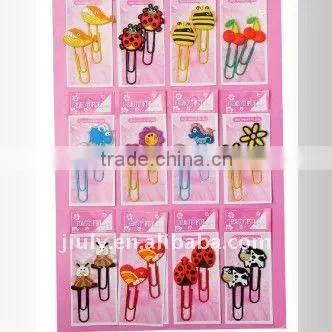 2014 SHAPED FASHIONAL BUTTERFLY SOFT PVC PAPER CLIP/BOOKMARK