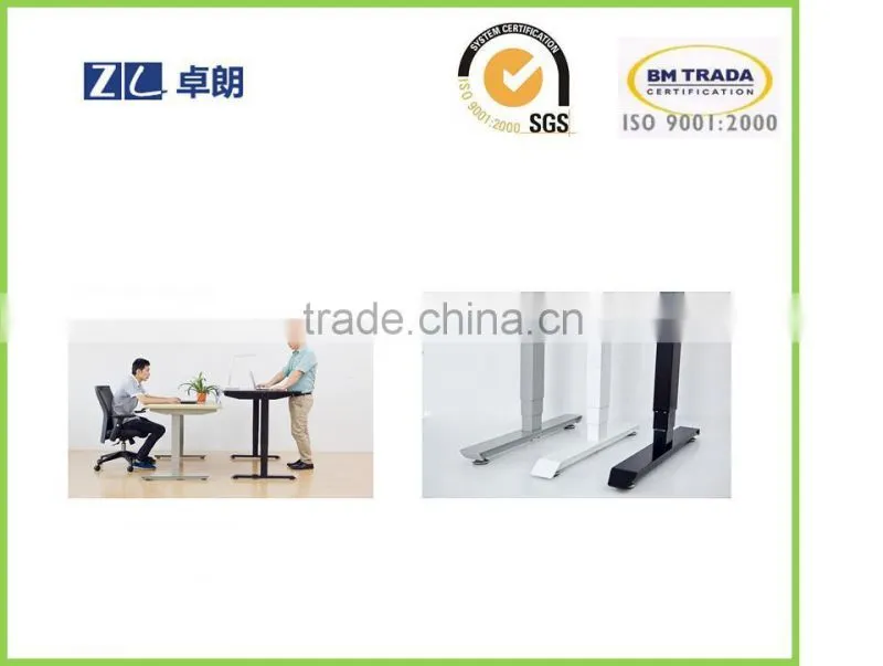 Electric office table with height adjustment