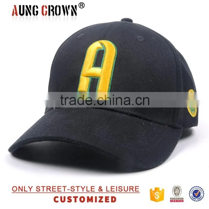curved brim 3d embroidery letter baseball caps