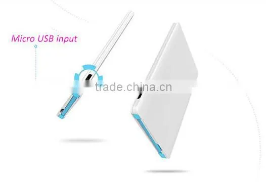 Promotional gife Super Slim Customized logo 5000mAh Portable Credit Card power bank