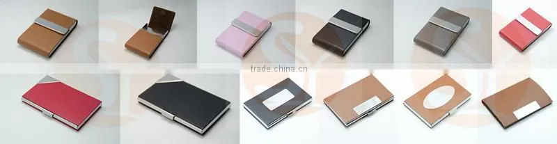 Business card use silver and golden stainless steel metal card holder with polished surface and engraving Logo