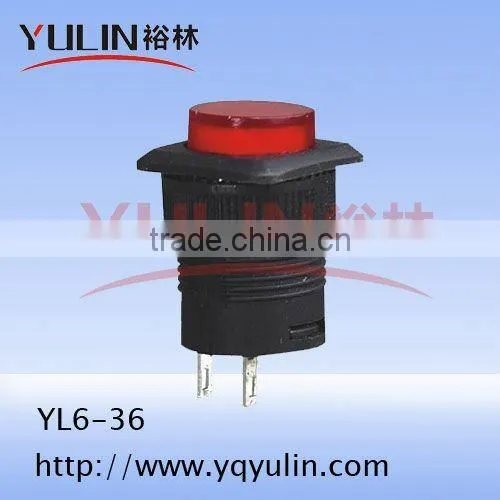 YL6-34 16mm square push button mini switch on off 1a