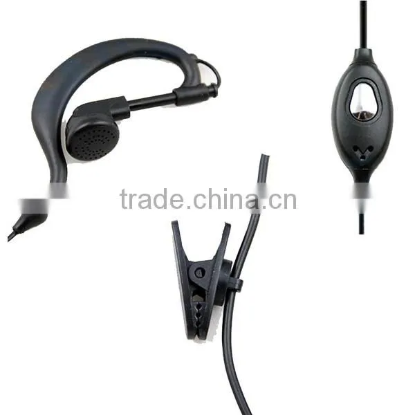 china manufacturer clear sound wired k m y black ptt buttom acoustic earphone