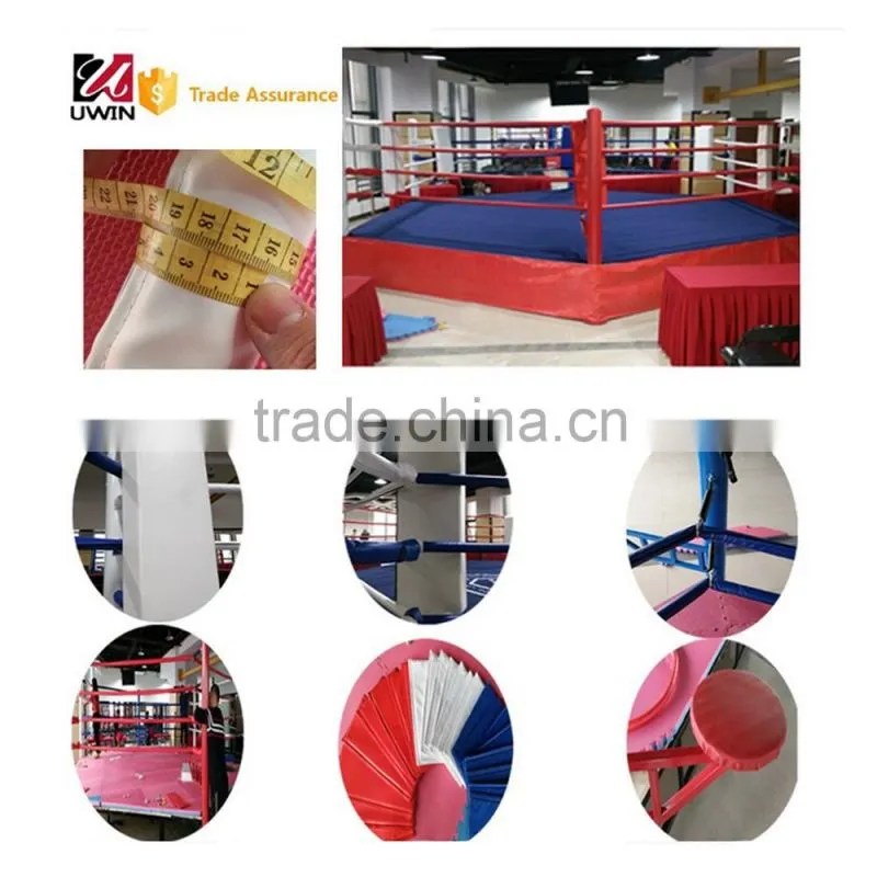 UWIN Free Standing Floor Boxing Ring/used floor mounted boxing ring for sale