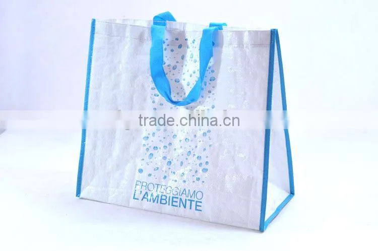 BSCI audit factory printed plastic bags/silver handbags/shopping bag