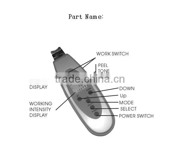 LCD ultrasonic skin scrubber LW-006 skin cleaner