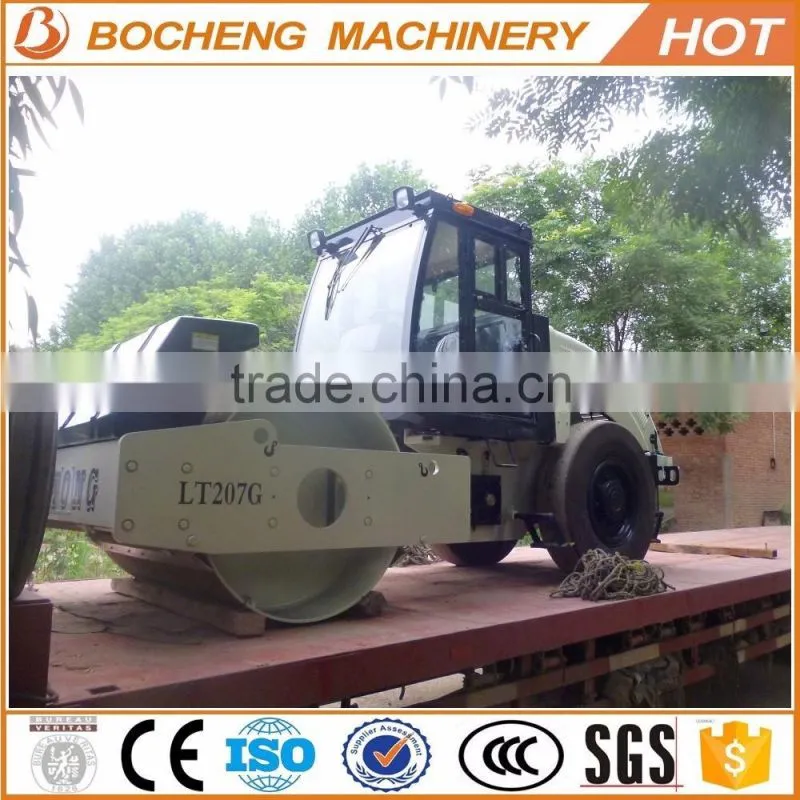 7tons Single drum mini new road roller price road roller compactor LT207G for sale