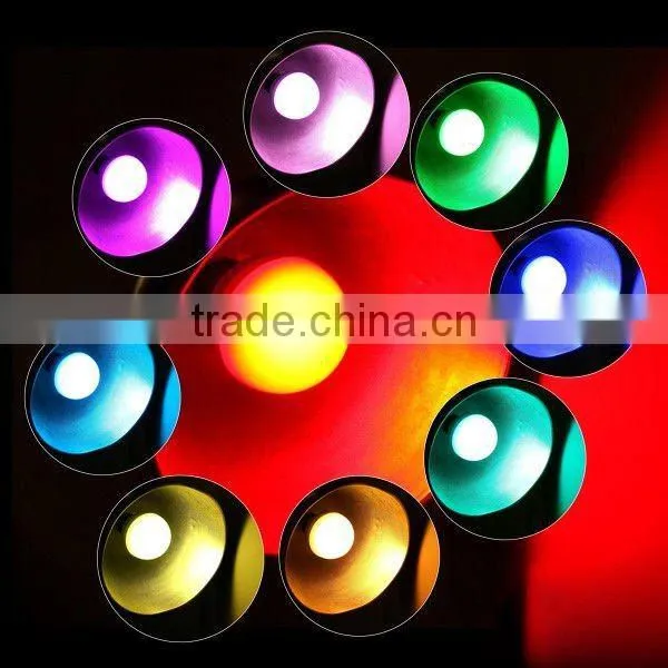 E27 10W 85-265V Multi-Color RGB LED Spotlight Lamp Bulb with Remote Control