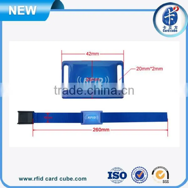 high / ultrahigh frequency Waterproof nfc pvc wristband / bracelet
