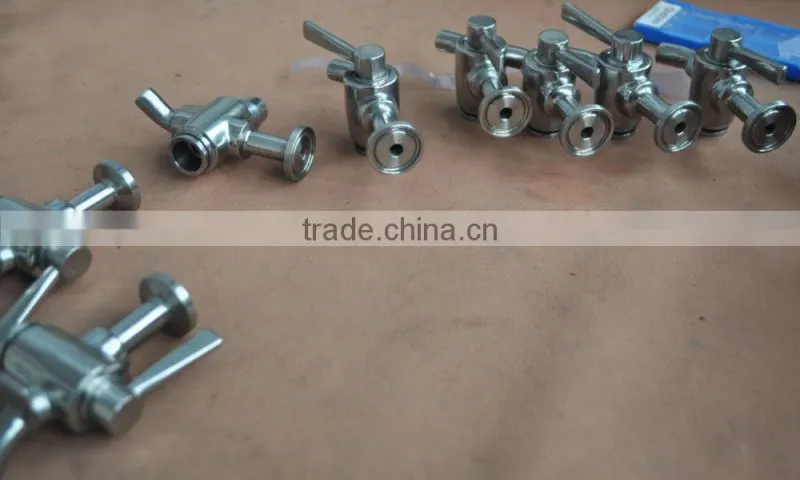 perlick style stainless steel clamped beer sample valve