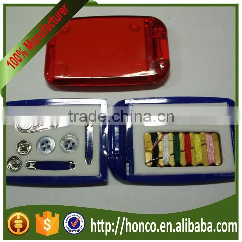 travel mirror with brush and sewing kit
