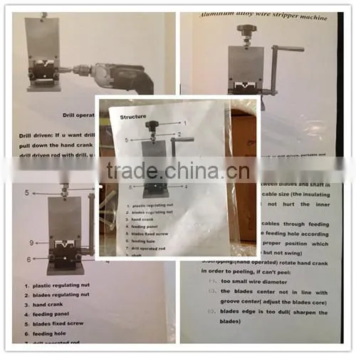 CE coaxial manual wire peeling machine for copper(MT-SD-025)