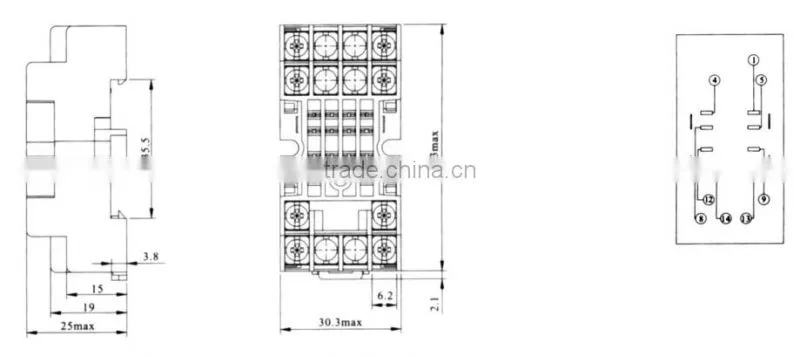 HEIGHT Hot Sale PX78712-E Relay Socket / 14pin Relay Socket/General relay socket with High Quality Factory Price