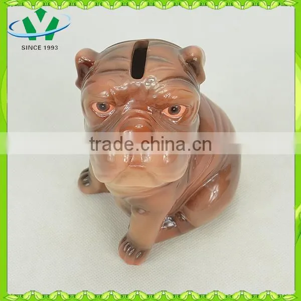 Hot sale ceramic shar pei dog saving bank