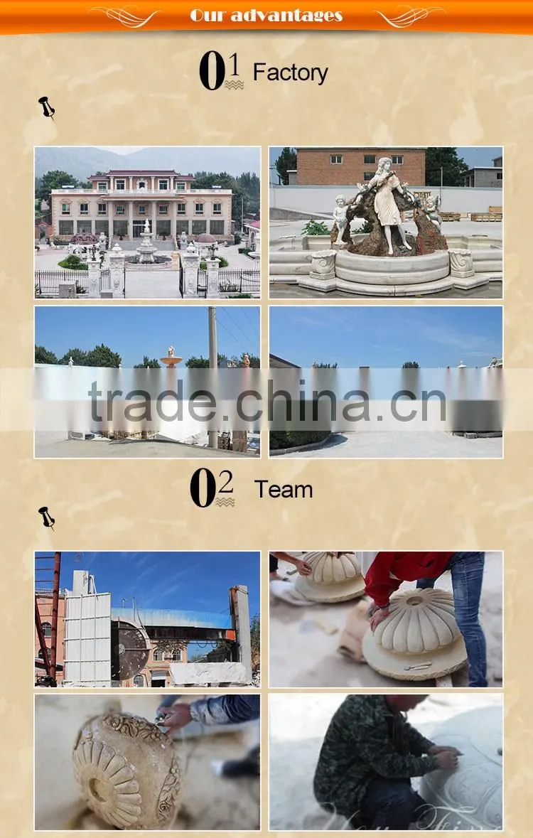 Garden stone wall figures fountain For Decor
