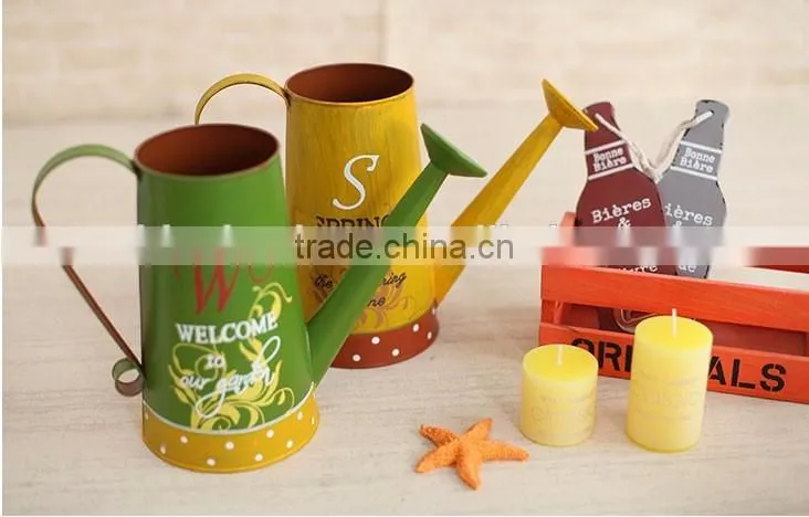 china top sell coloful decal cute galvanized metal watering can