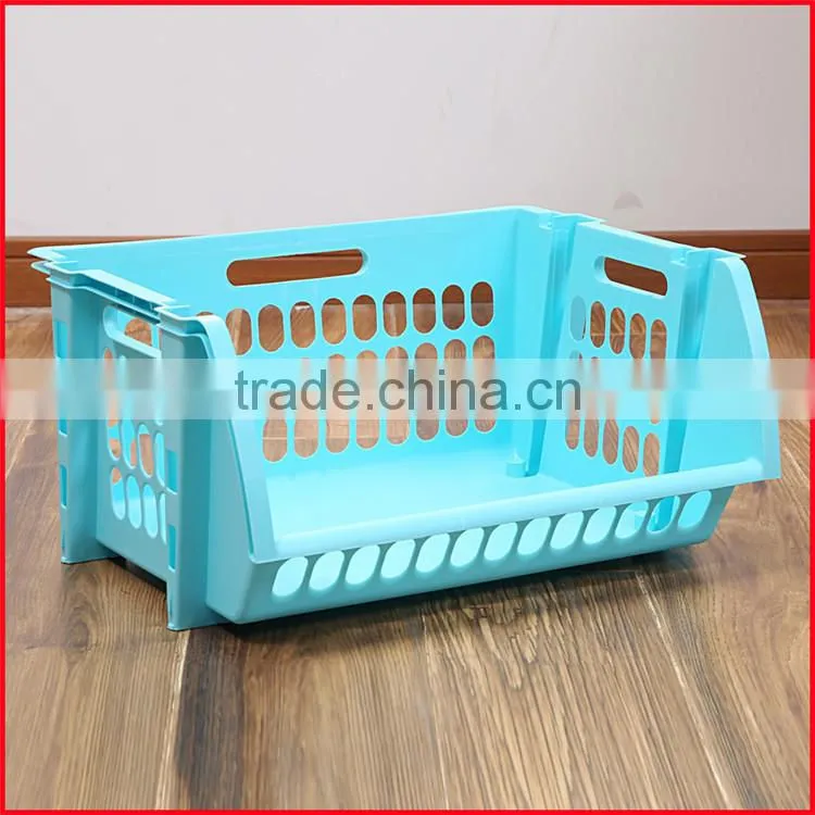 Plastic Single Stacking Stackers Storage Baskets Veg Rack Vegetable