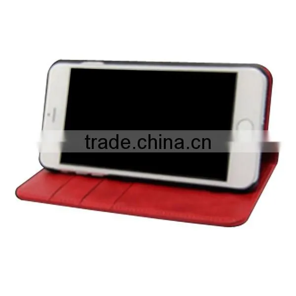 High Quality Real Leather Mobile Phone Leather Case, Multifunction Flip Stand With Card Slot Wallet Flip For iPhone6