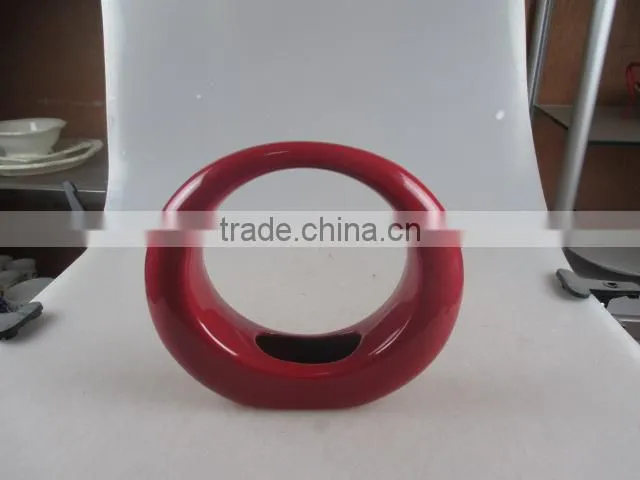 electroplated gold round ceramic vase