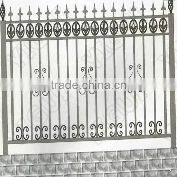 for street Decorative Black Cheap steel fence, factory direct production fence