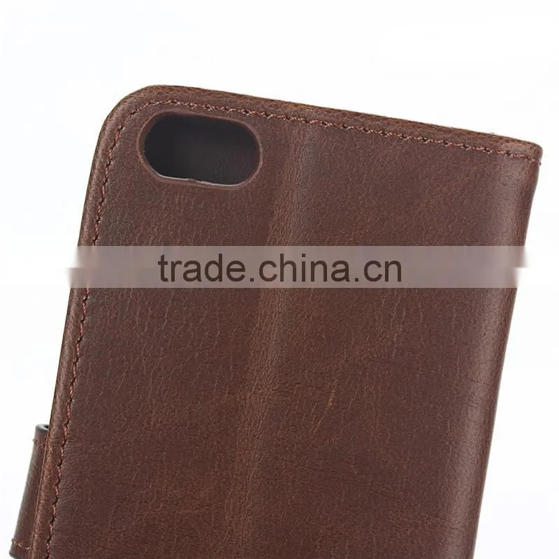 High quality crazy-horse PU card bumper/pocket cell phone case for Iphone