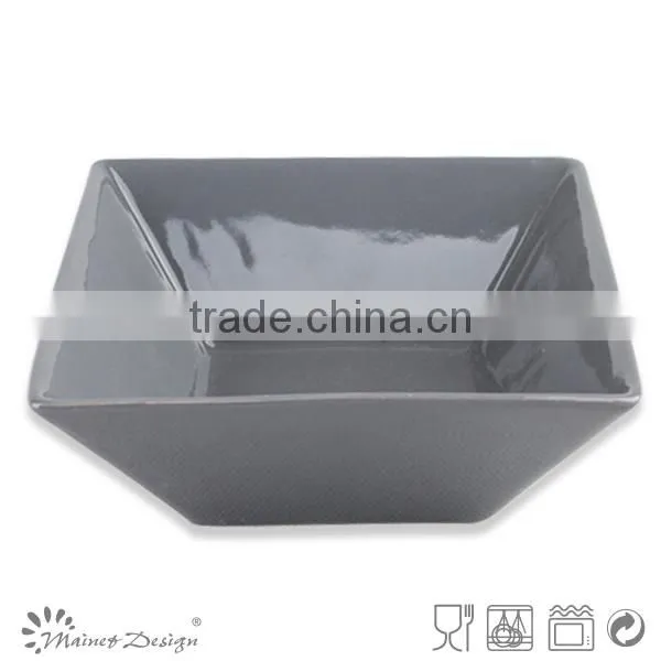 5.5" solid yellow color square bowl in solid color