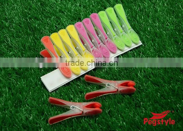 Bi-material tansparent plastic pegs clothes pins