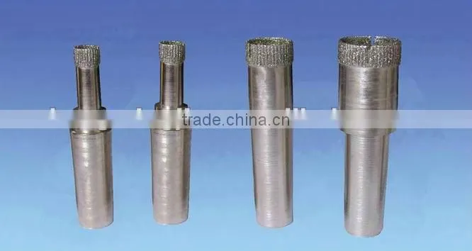 diamond drill bit with threaded shank for stone