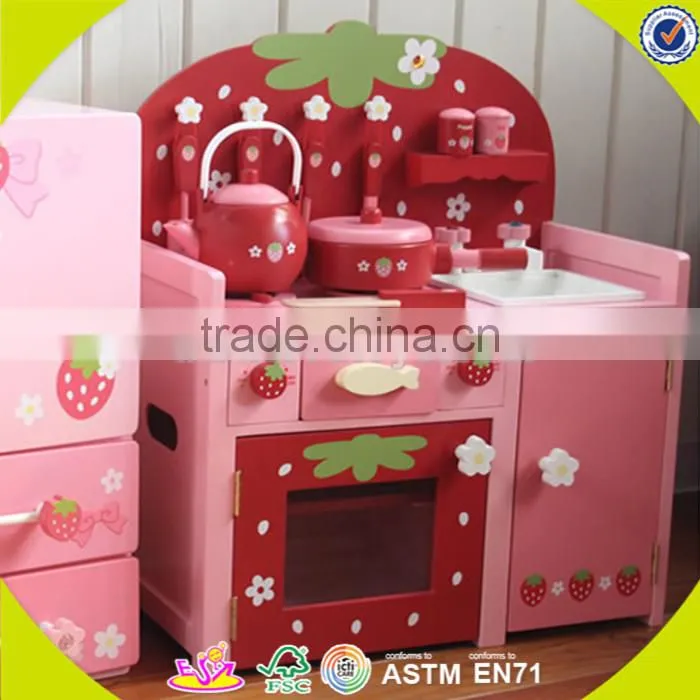 wholesale top sale kids kitchen toy,creative wooden kids kitchen toy, role play toy wooden kids kitchen toy for fun W10C152
