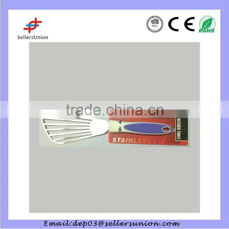 2015 Hot Sale Wholesale High Quality PP Handle Stainless Steel Sector Shape Egg Leak Turner