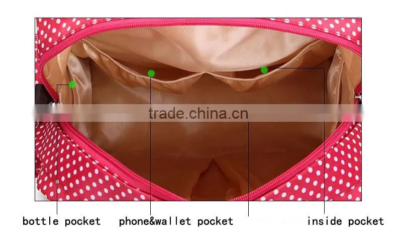 Fashion multi-function changing diaper backpack bag