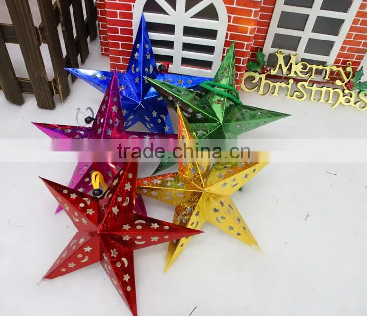 Christmas hanging ornament paper christmas hanging five star wholesale