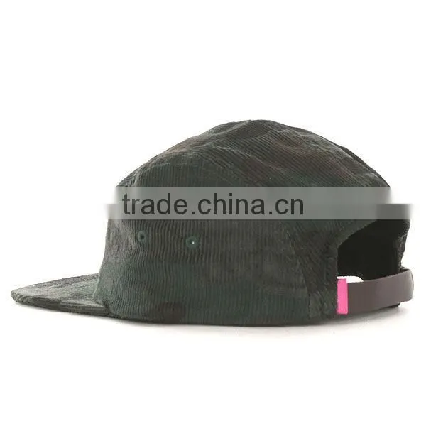 5 panel hat flat brim custom corduroy camo print 5 panel caps