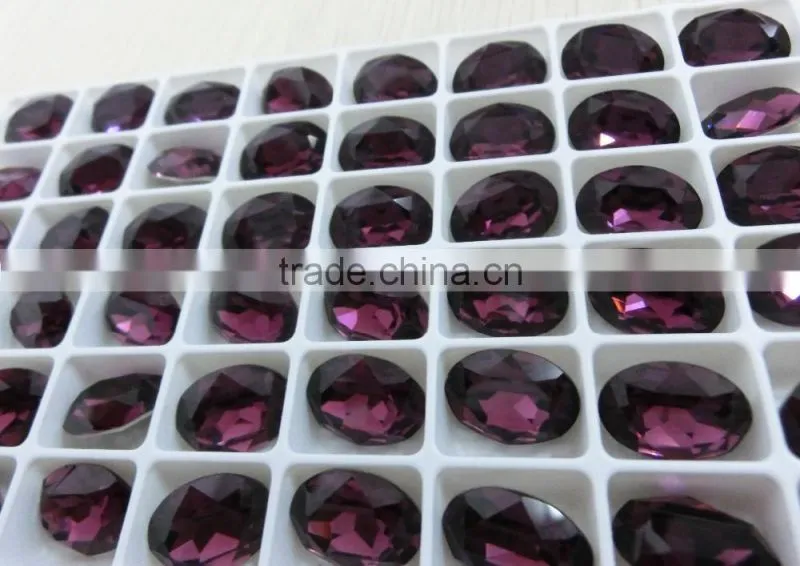 18*25mm cheap factory sell oval crystal glass stones