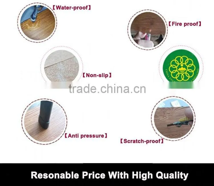 Home decoration good quality quick click lock pvc floor