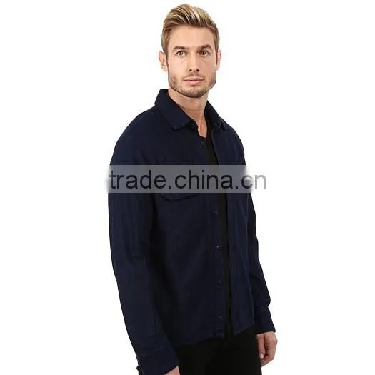 custom oversized dark bule buttons windbreaker jacket for men