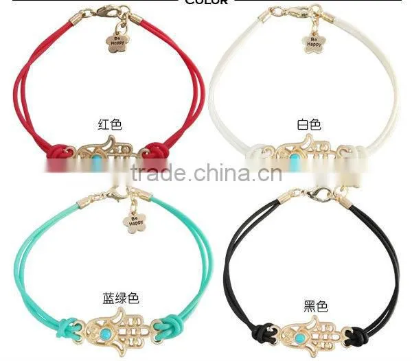 leather and rhinestone chain braided bracelet, wrap bracelet, glistening crystal chain and leather bracelet