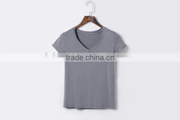 high quality promotional custom design short sleeve cheap plain blank t-shirt women